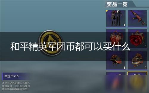 和平精英军团币都可以买什么,第1张