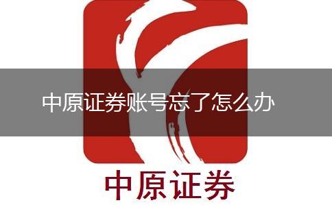 中原证券账号忘了怎么办,第1张