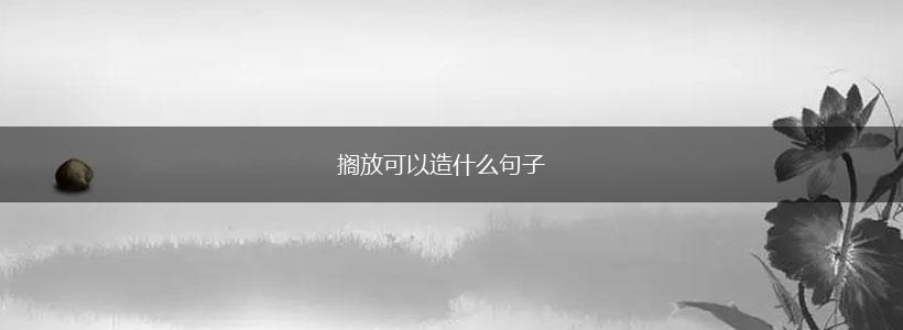 搁放可以造什么句子,第1张