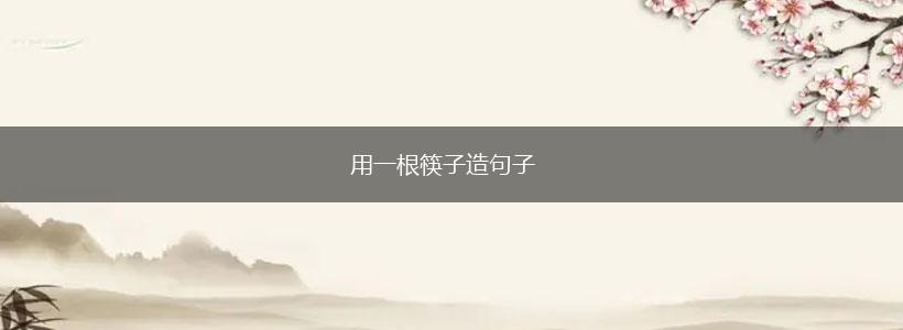 用一根筷子造句子,第1张