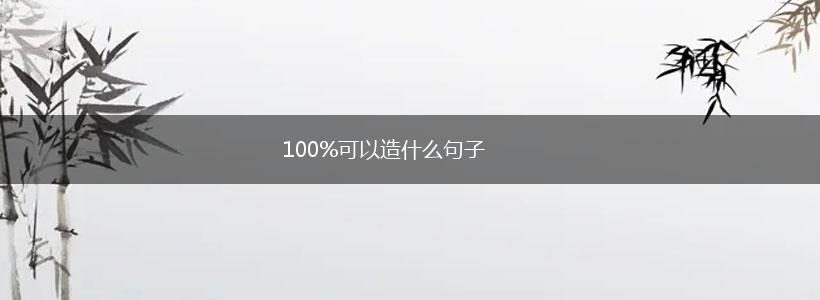 100%可以造什么句子,第1张