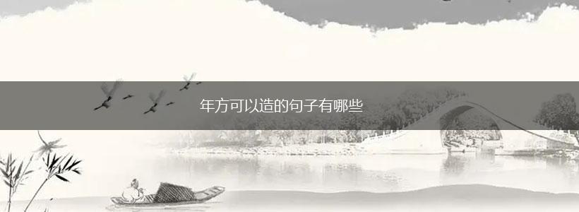 年方可以造的句子有哪些,第1张
