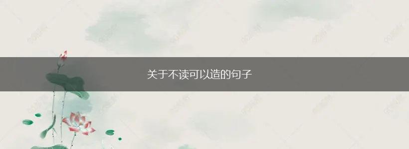 关于不读可以造的句子,第1张