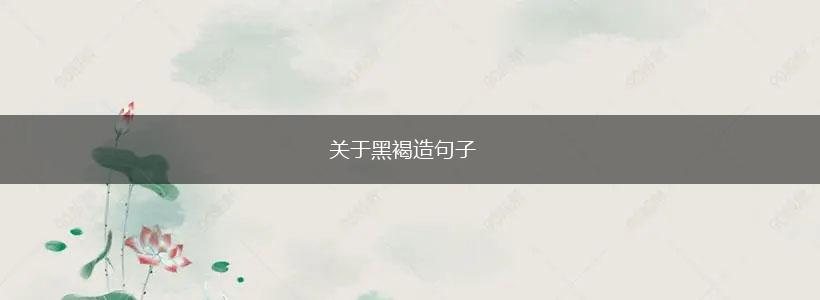 关于黑褐造句子,第1张