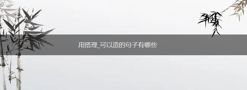 用搭理_可以造的句子有哪些,第1张