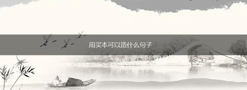 用买本可以造什么句子,第1张