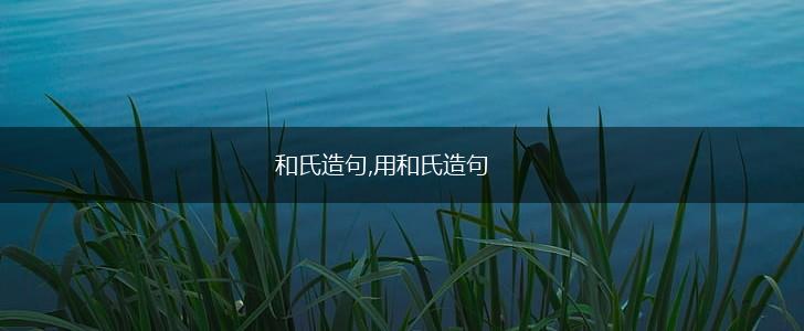 和氏造句,用和氏造句,第1张