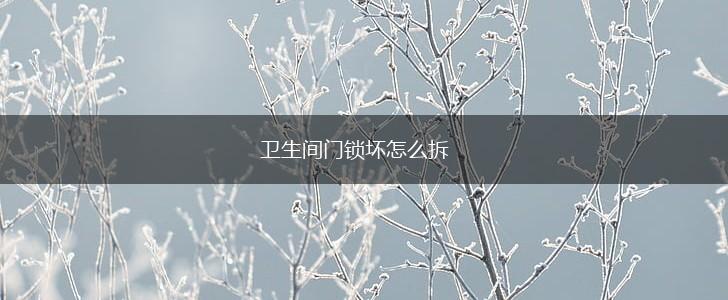 卫生间门锁坏怎么拆,第1张