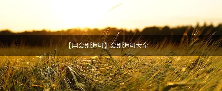 【用会别造句】会别造句大全,第1张