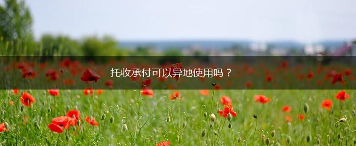 托收承付可以异地使用吗？,第1张