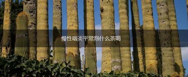 慢性咽炎平常泡什么茶喝,第1张