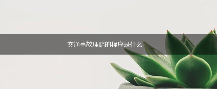 交通事故理赔的程序是什么,第1张