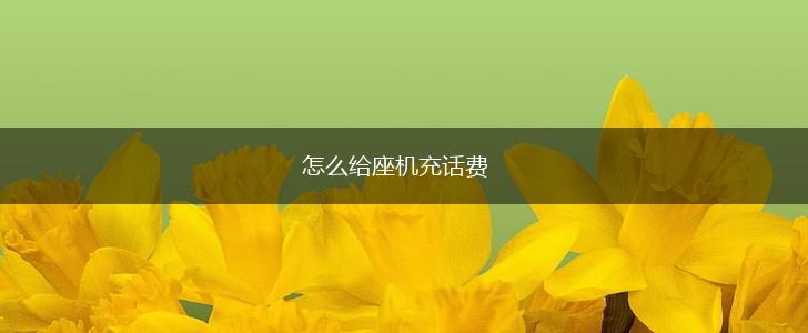怎么给座机充话费,第1张