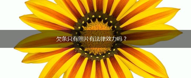 欠条只有照片有法律效力吗?,第1张 欠条只有照片有法律效力吗?,第1张