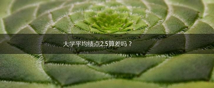 大学平均绩点2.5算差吗？,第1张