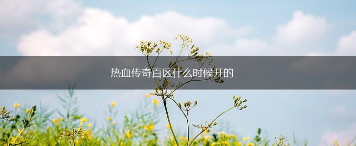 热血传奇百区什么时候开的,第1张