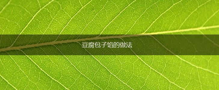 豆腐包子馅的做法,第1张