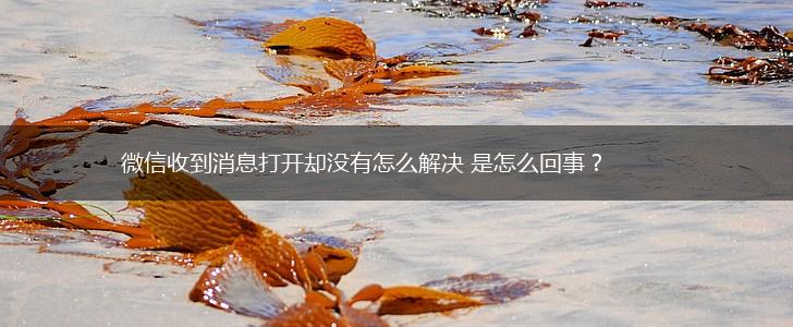 微信收到消息打开却没有怎么解决 是怎么回事？,第1张