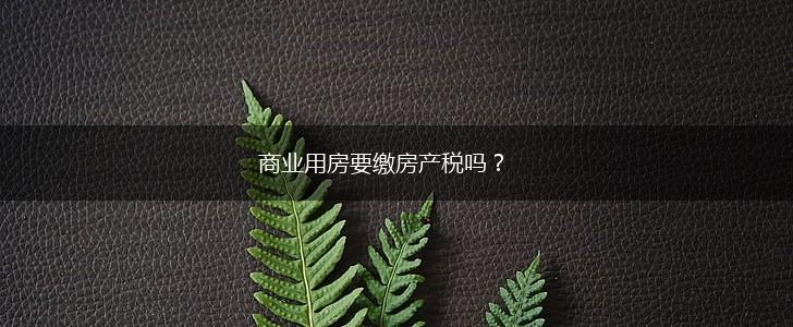 商业用房要缴房产税吗？,第1张
