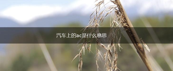 汽车上的ac是什么意思,第1张