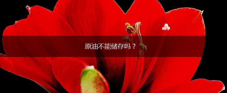 原油不能储存吗？,第1张