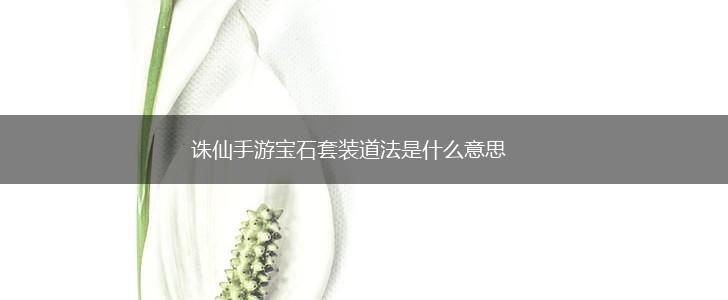 诛仙手游宝石套装道法是什么意思,第1张