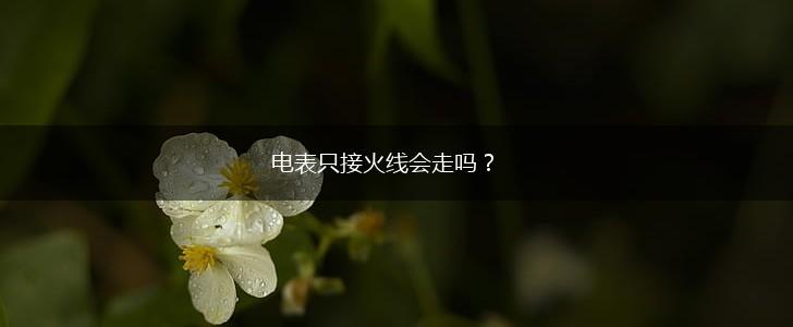 电表只接火线会走吗？,第1张