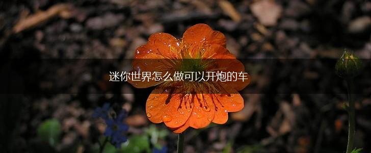 迷你世界怎么做可以开炮的车,第1张
