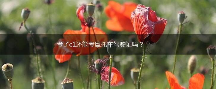 考了c1还能考摩托车驾驶证吗？,第1张