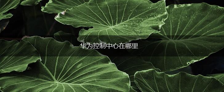 华为控制中心在哪里,第1张