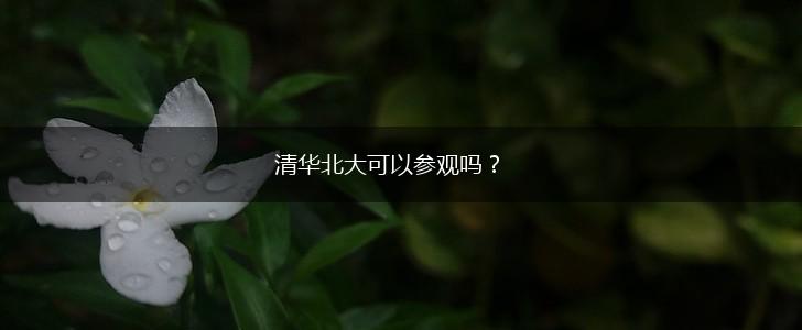 清华北大可以参观吗？,第1张