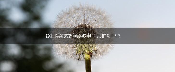 路口实线变道会被电子眼拍到吗？,第1张