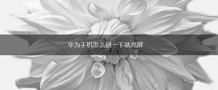 华为手机怎么碰一下就亮屏,第1张