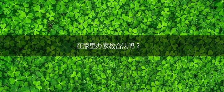 在家里办家教合法吗？,第1张