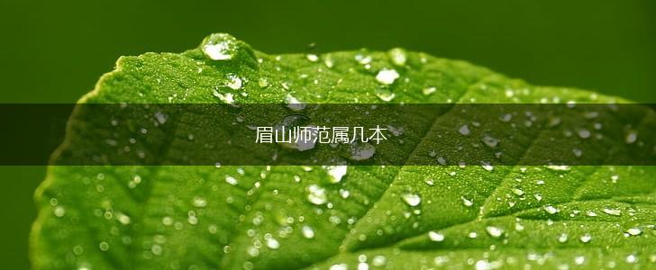眉山师范属几本,第1张