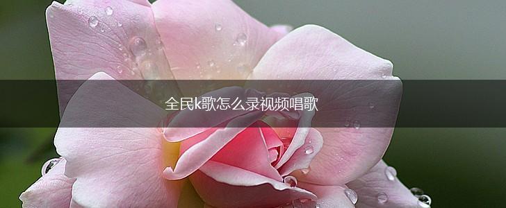全民k歌怎么录视频唱歌,第1张