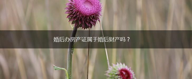 婚后办房产证属于婚后财产吗？,第1张