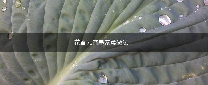 花香元宵串家常做法,第1张