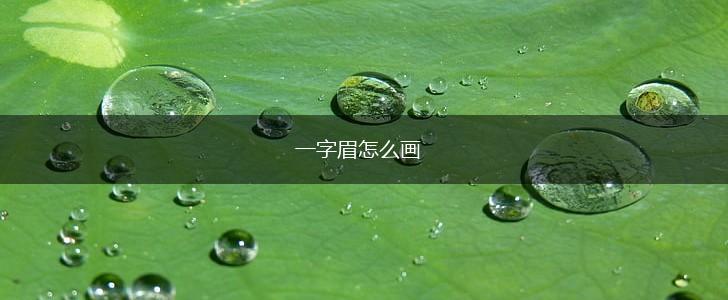一字眉怎么画,第1张