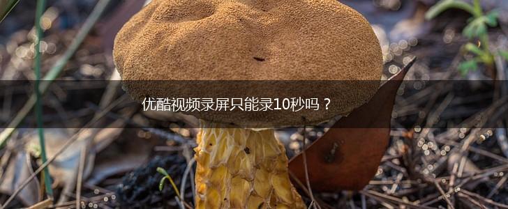 优酷视频录屏只能录10秒吗？,第1张