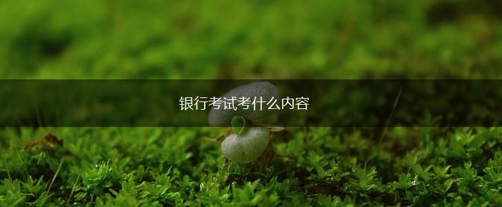 银行考试考什么内容,第1张