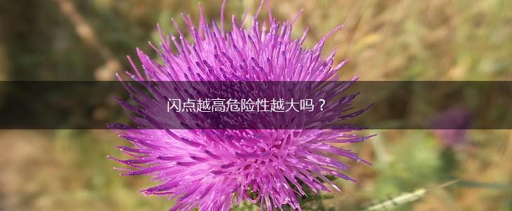 闪点越高危险性越大吗？,第1张