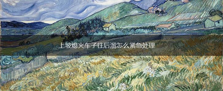 上坡熄火车子往后溜怎么紧急处理,第1张