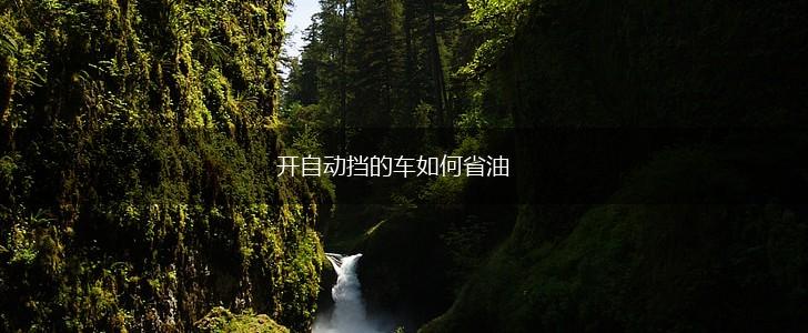 开自动挡的车如何省油,第1张