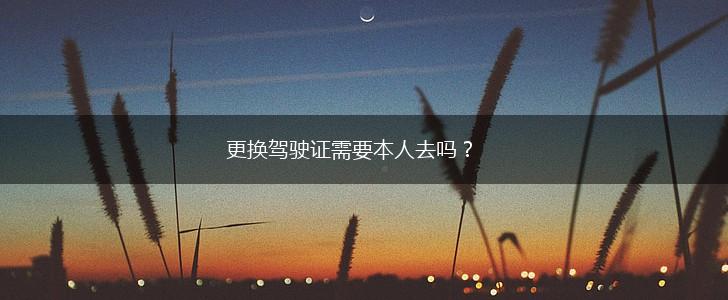 更换驾驶证需要本人去吗？,第1张