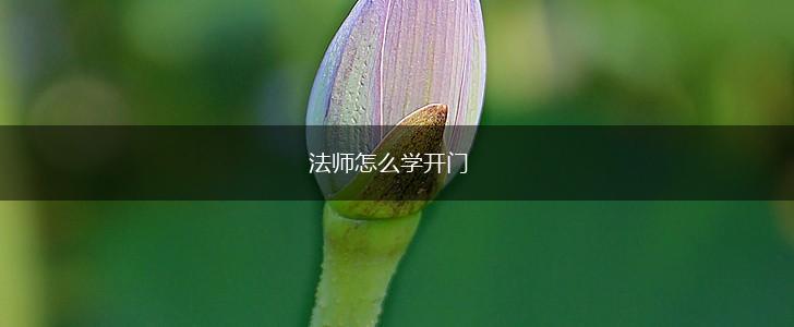 法师怎么学开门,第1张