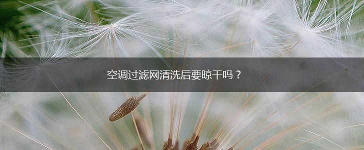 空调过滤网清洗后要晾干吗？,第1张