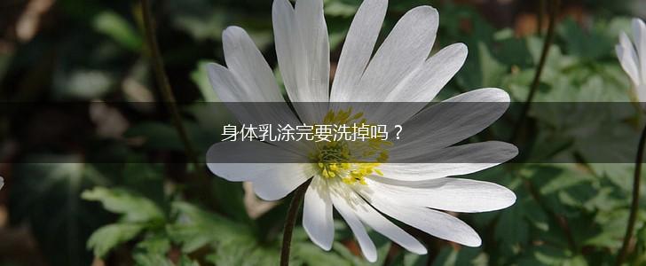 身体乳涂完要洗掉吗？,第1张