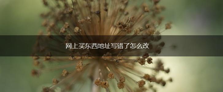 网上买东西地址写错了怎么改,第1张