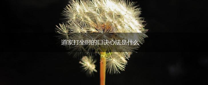 道家打坐时的口诀心法是什么,第1张